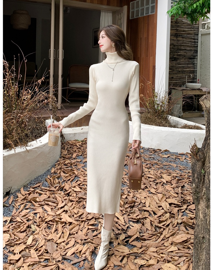 Autumn and winter long dress package hip dress for women