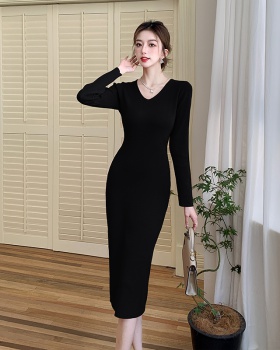 Long sleeve sweater dress autumn and winter dress