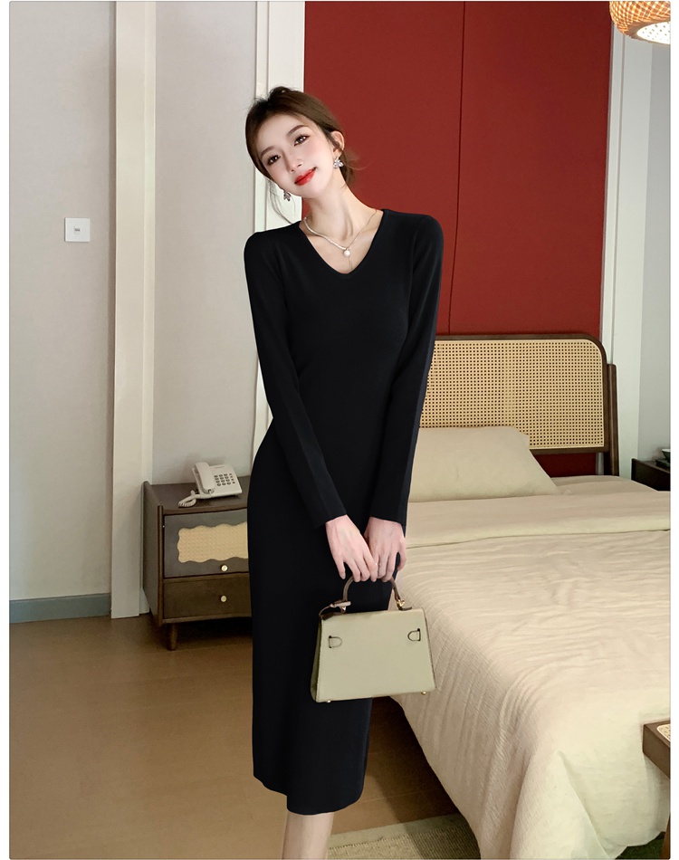 Long sleeve sweater dress autumn and winter dress