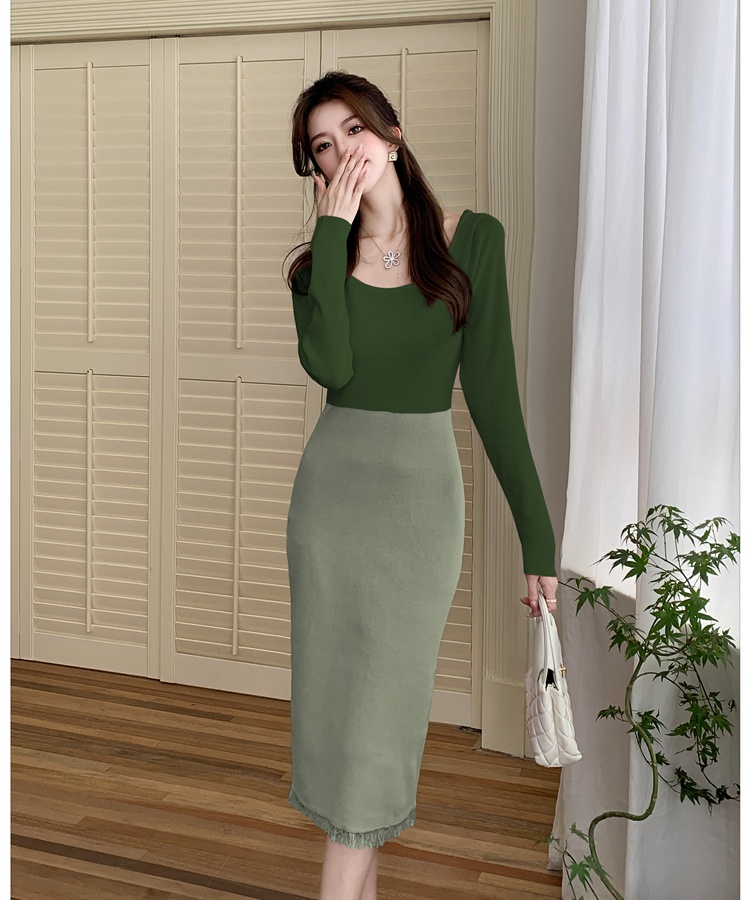 France style tassels sweater dress elegant dress for women