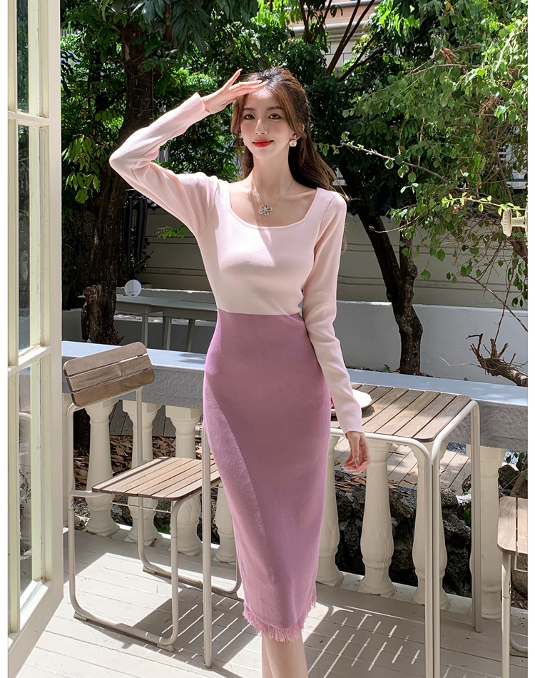 France style tassels sweater dress elegant dress for women