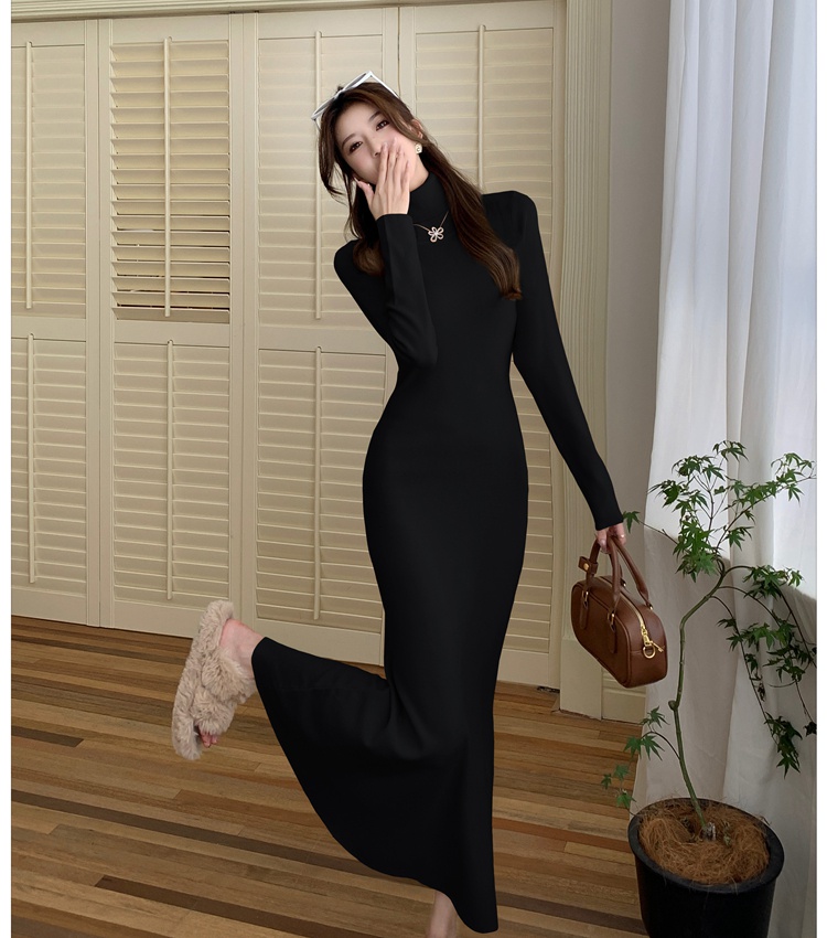 Long autumn and winter dress mermaid long dress for women