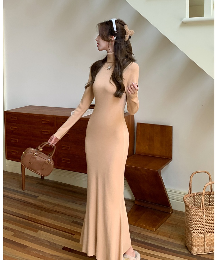 Long autumn and winter dress mermaid long dress for women