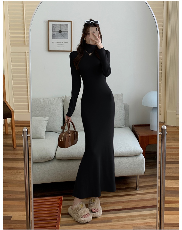 Long autumn and winter dress mermaid long dress for women