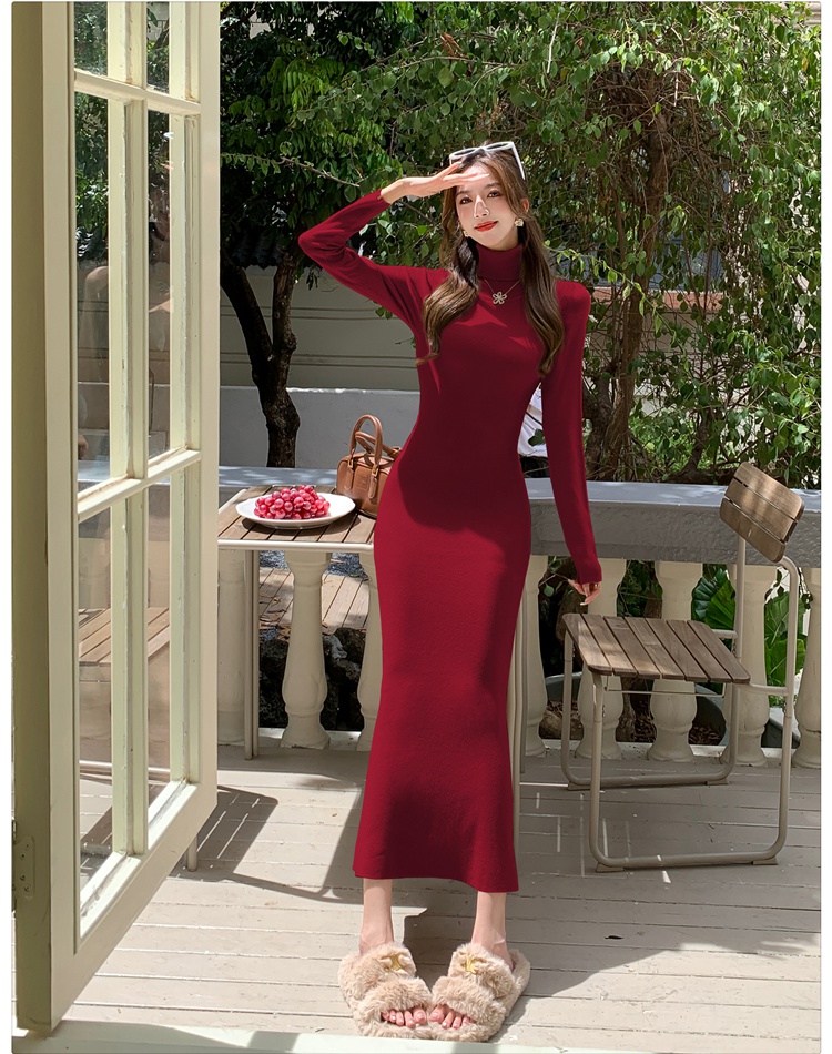 Long autumn and winter dress mermaid long dress for women