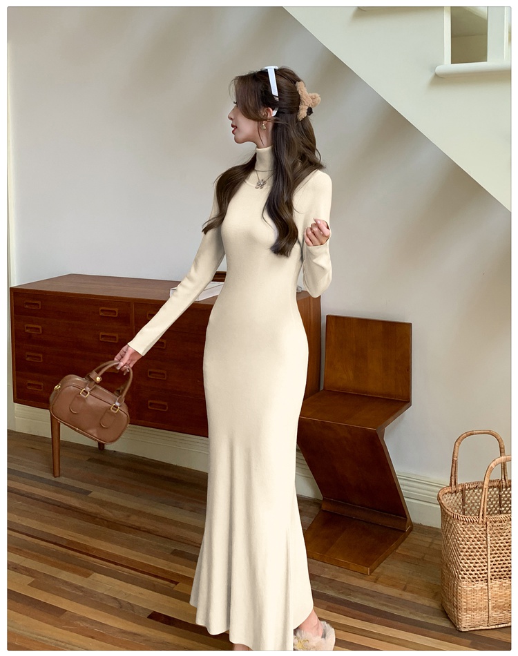 Long autumn and winter dress mermaid long dress for women