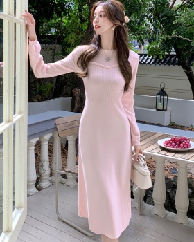 Pinched waist dress tender long dress for women