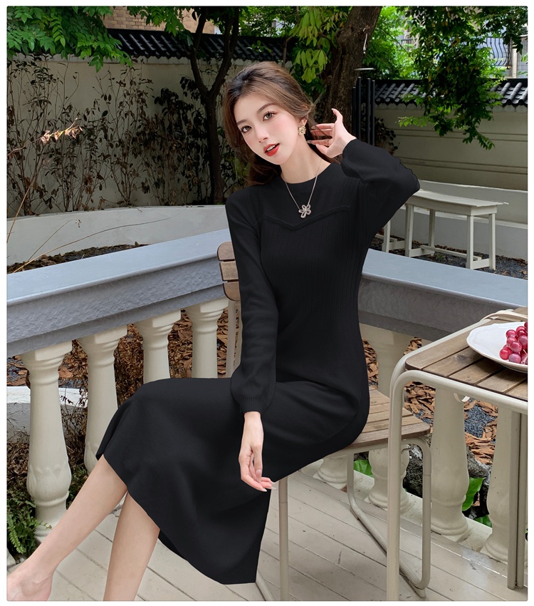 Pinched waist dress tender long dress for women