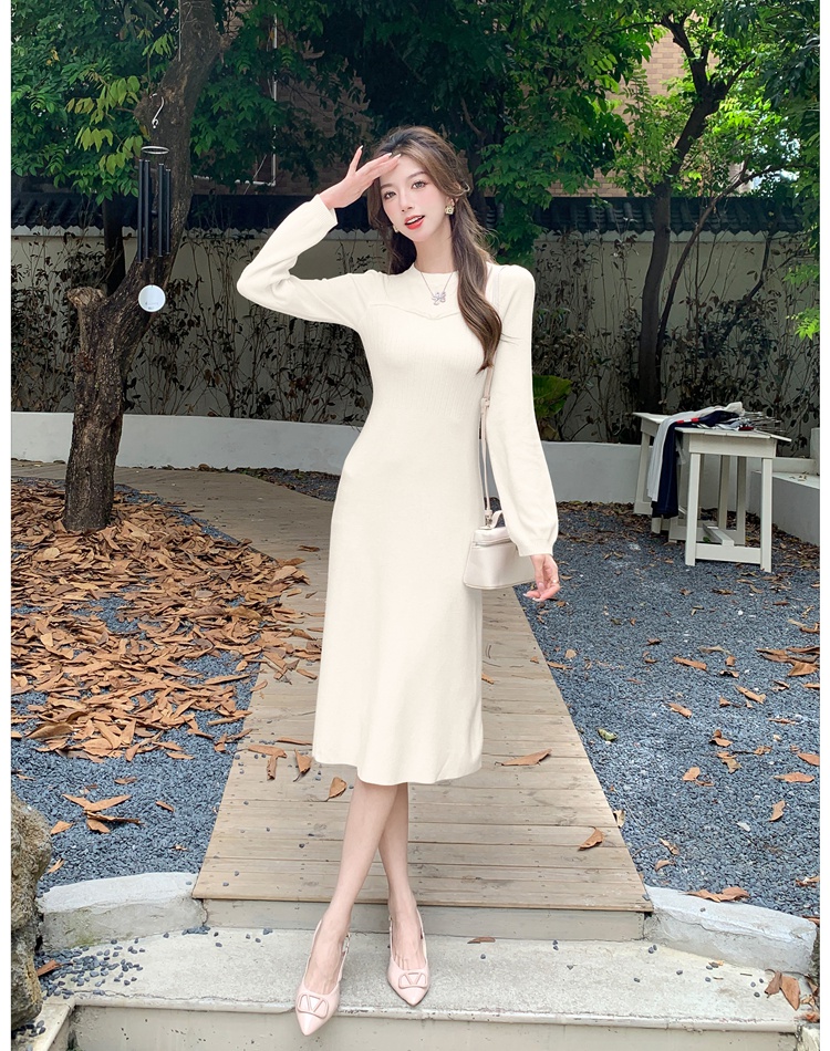 Pinched waist dress tender long dress for women