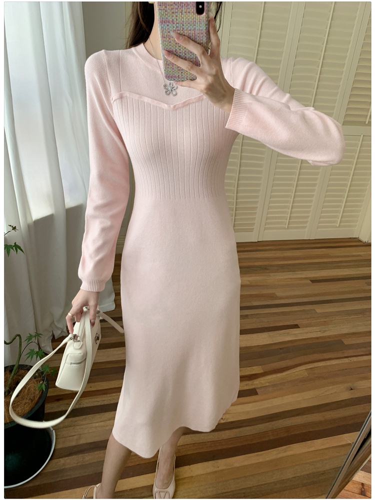 Pinched waist dress tender long dress for women