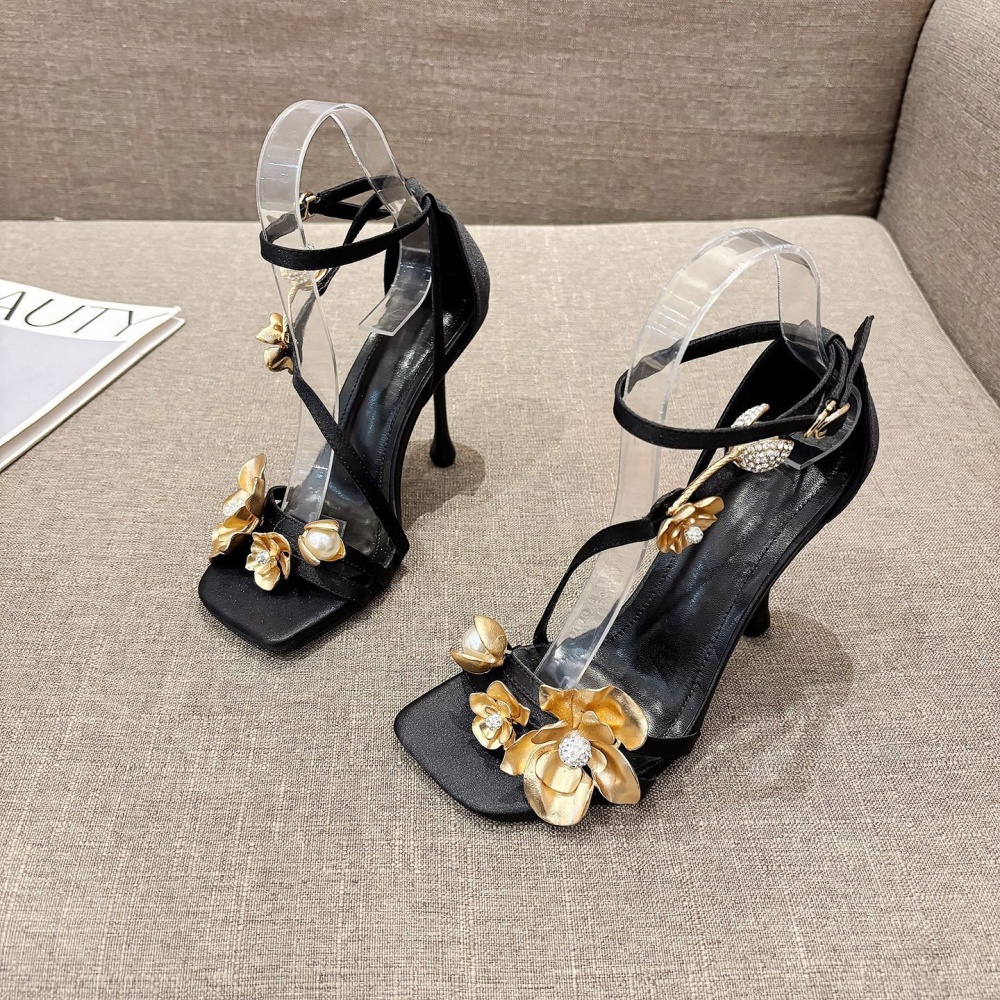 Open toe fashion fine band lady high-heeled summer sandals