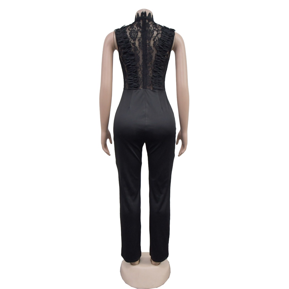 European style sleeveless fashion gauze pure jumpsuit