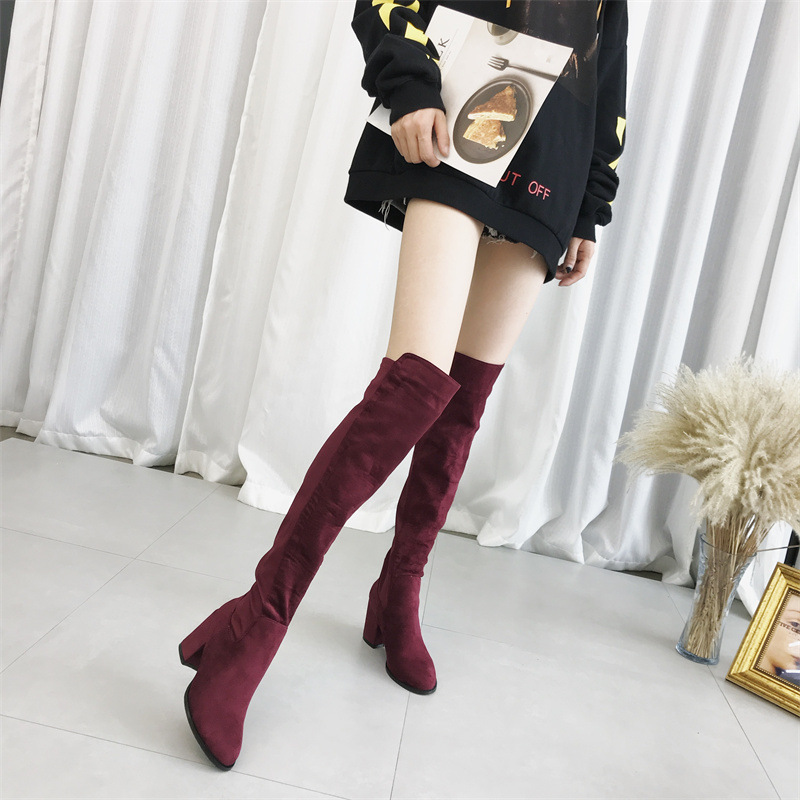 Autumn and winter boots exceed knee women's boots