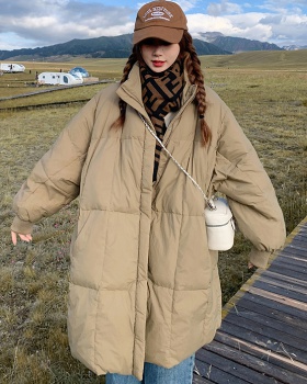 Large yard fat long coat loose winter down coat for women