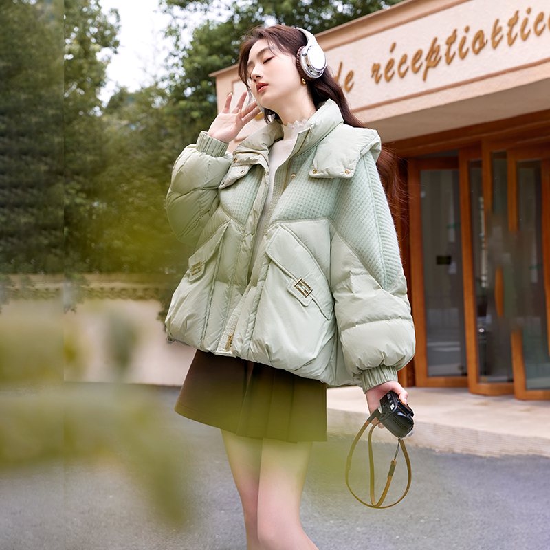 Hooded bread clothing thick cotton coat for women