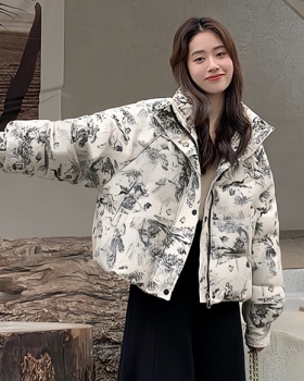 Short fashion cotton coat chanelstyle down coat for women