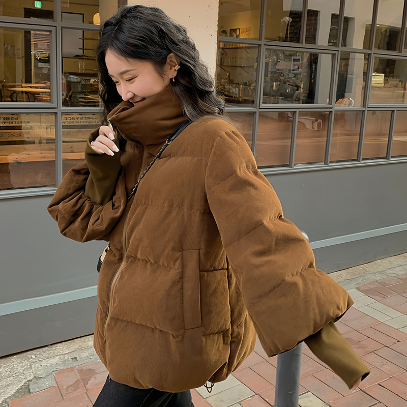 Fashion bread clothing corduroy coat for women