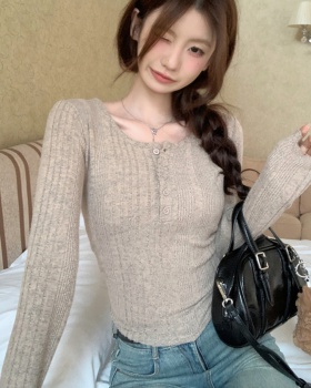 Long sleeve bottoming shirt knitted tops