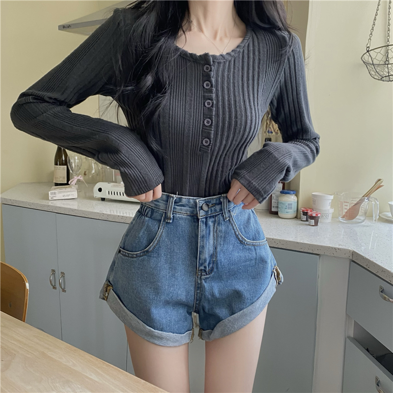 Long sleeve bottoming shirt knitted tops