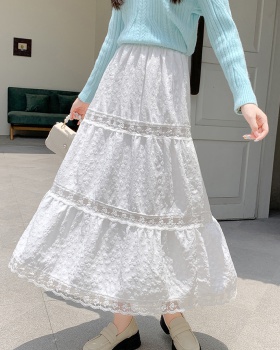 High waist lace long skirt slim skirt for women