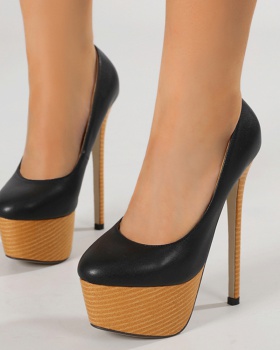 Autumn high-heeled shoes platform for women