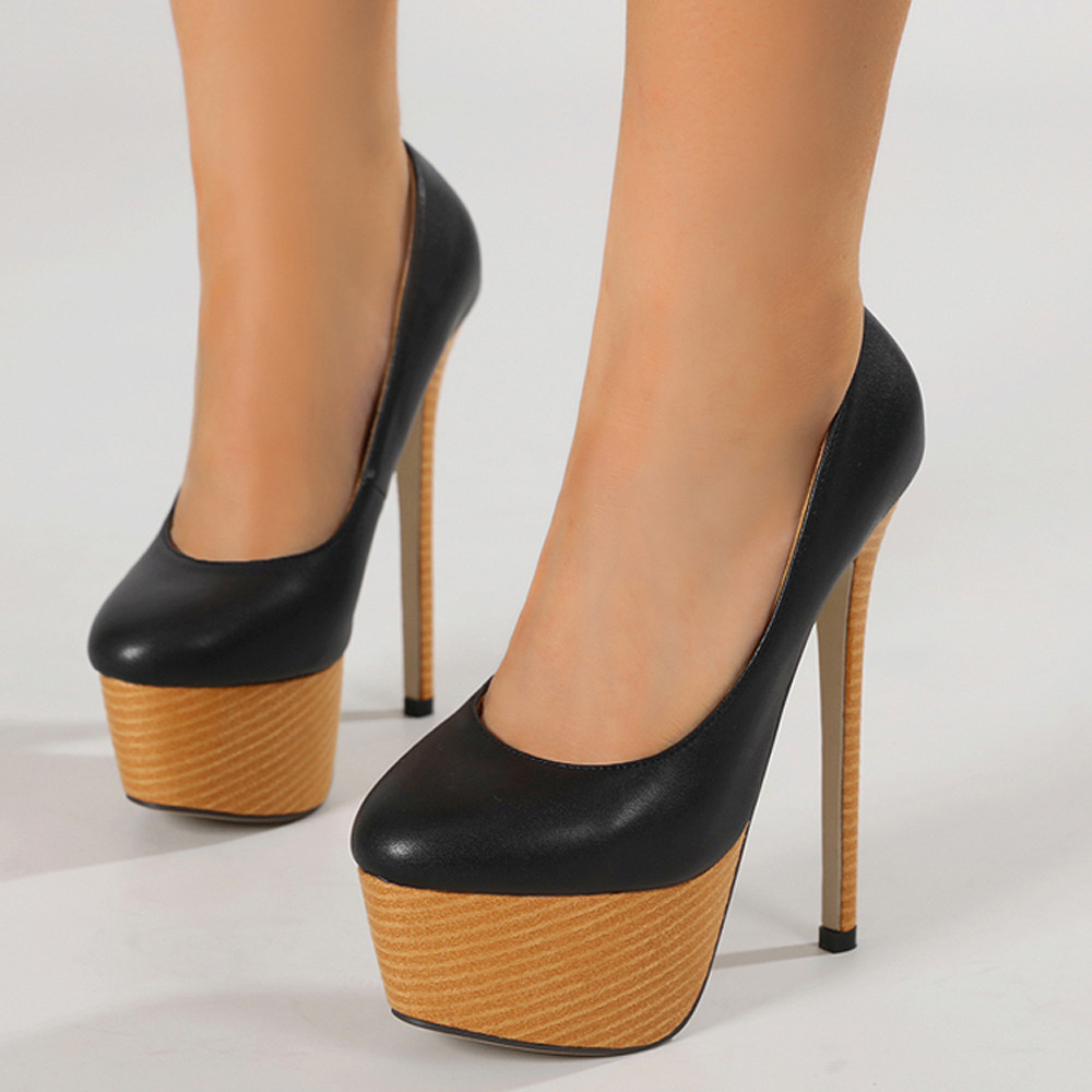 Autumn high-heeled shoes platform for women