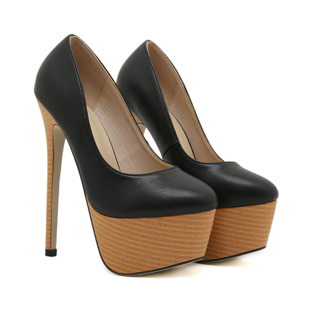 Autumn high-heeled shoes platform for women