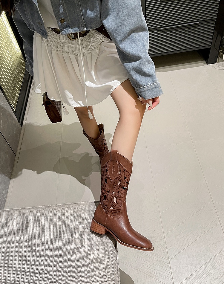 Thick autumn and winter retro boots for women