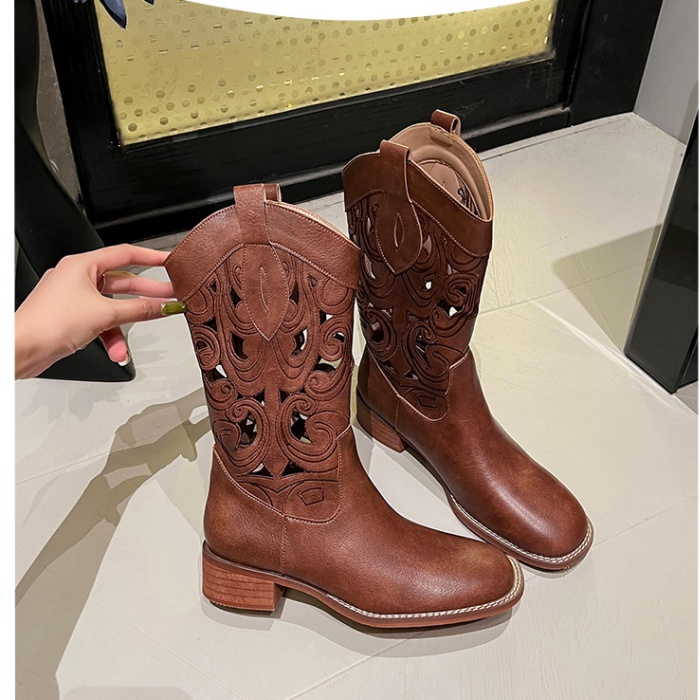 Thick autumn and winter retro boots for women