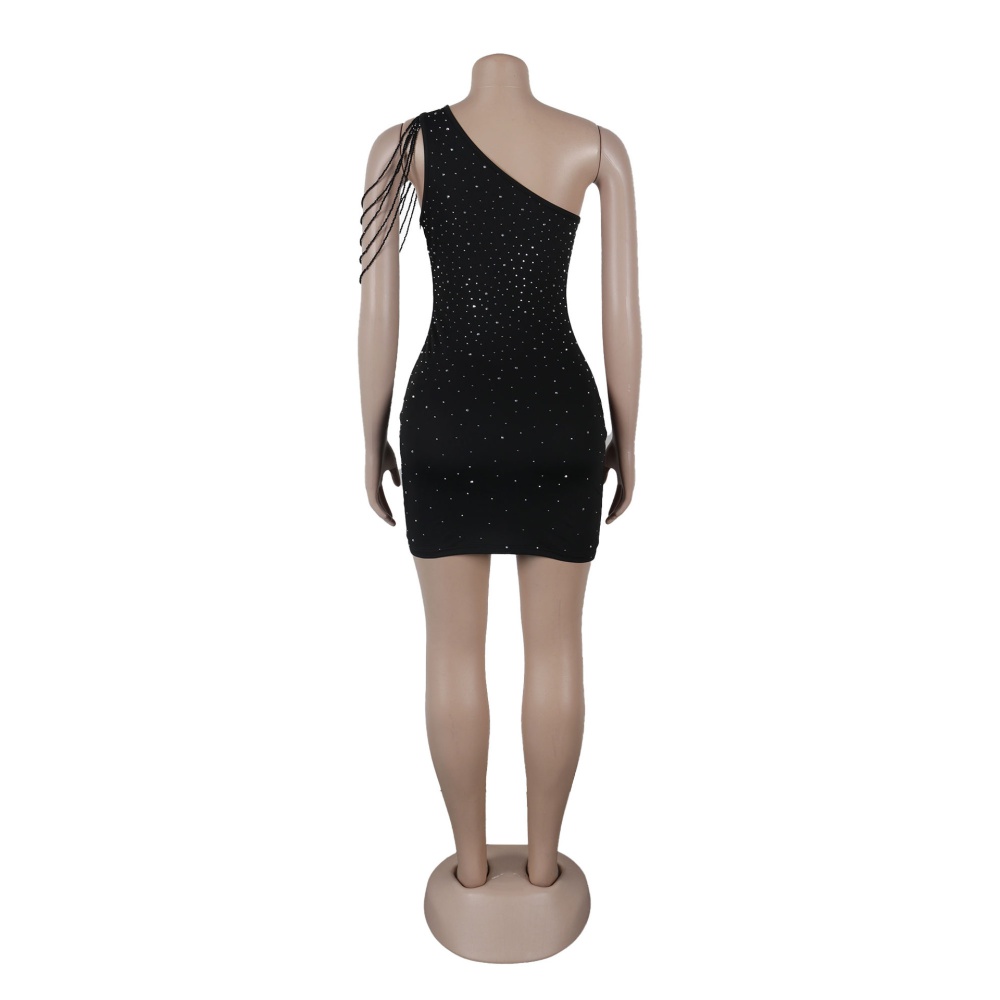 Package hip European style rhinestone dress