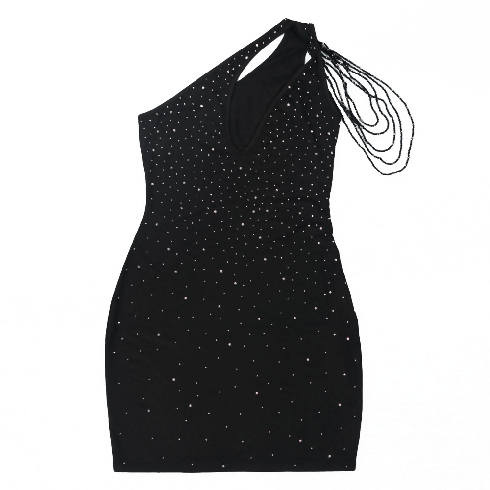 Package hip European style rhinestone dress