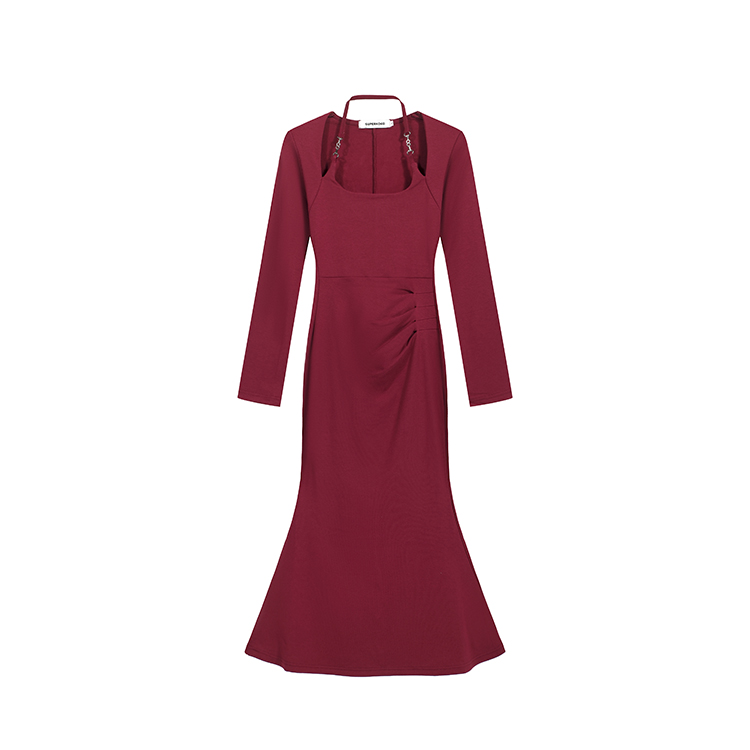 Package hip dress autumn and winter long dress for women