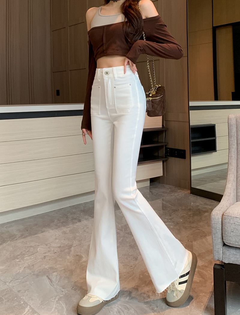 Autumn jeans high waist long pants for women