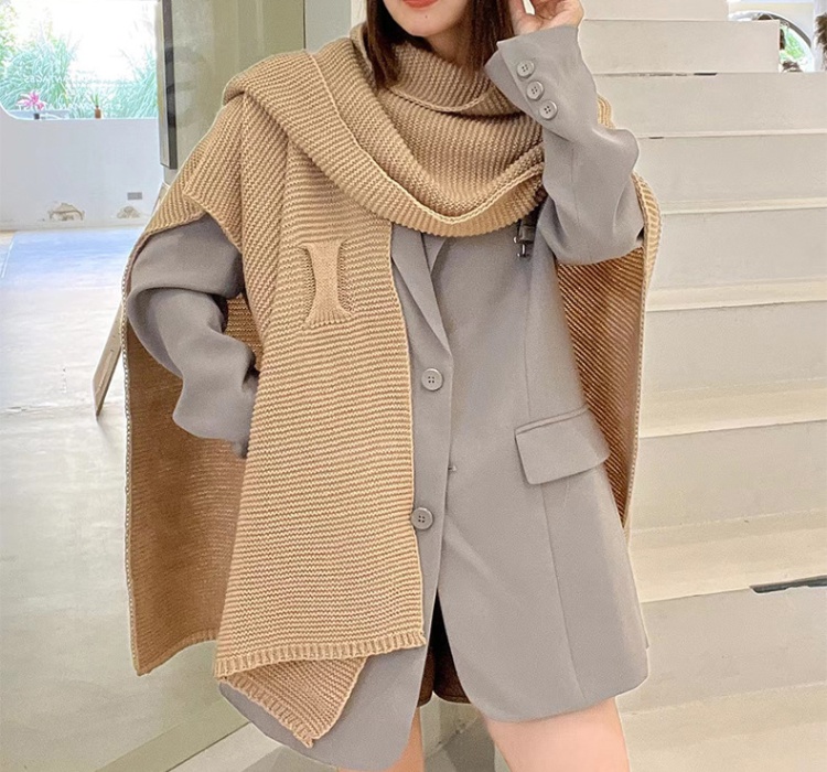 Korean style outside the ride shawl knitted scarves for women