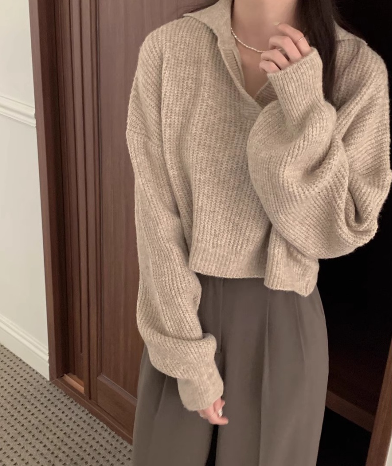 Knitted Casual all-match loose sweater for women