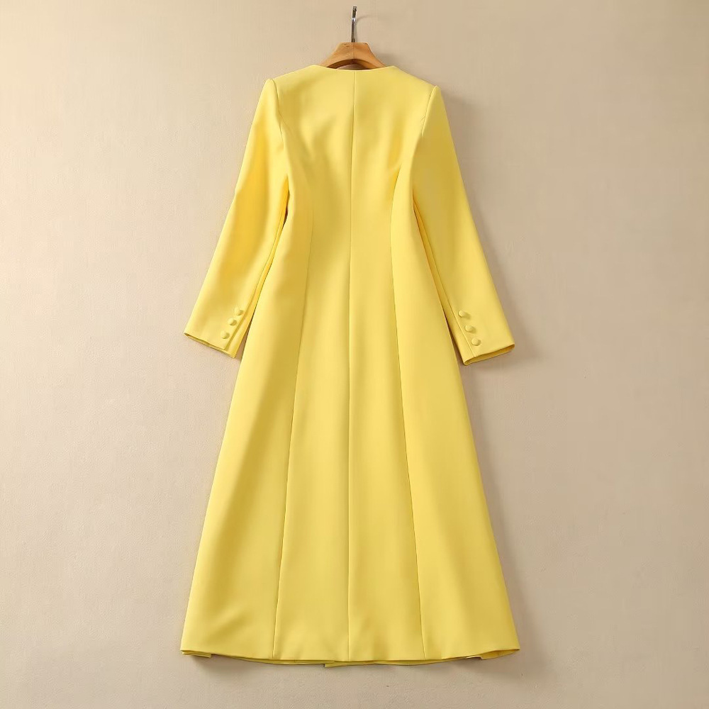 Autumn temperament long sleeve long dress for women