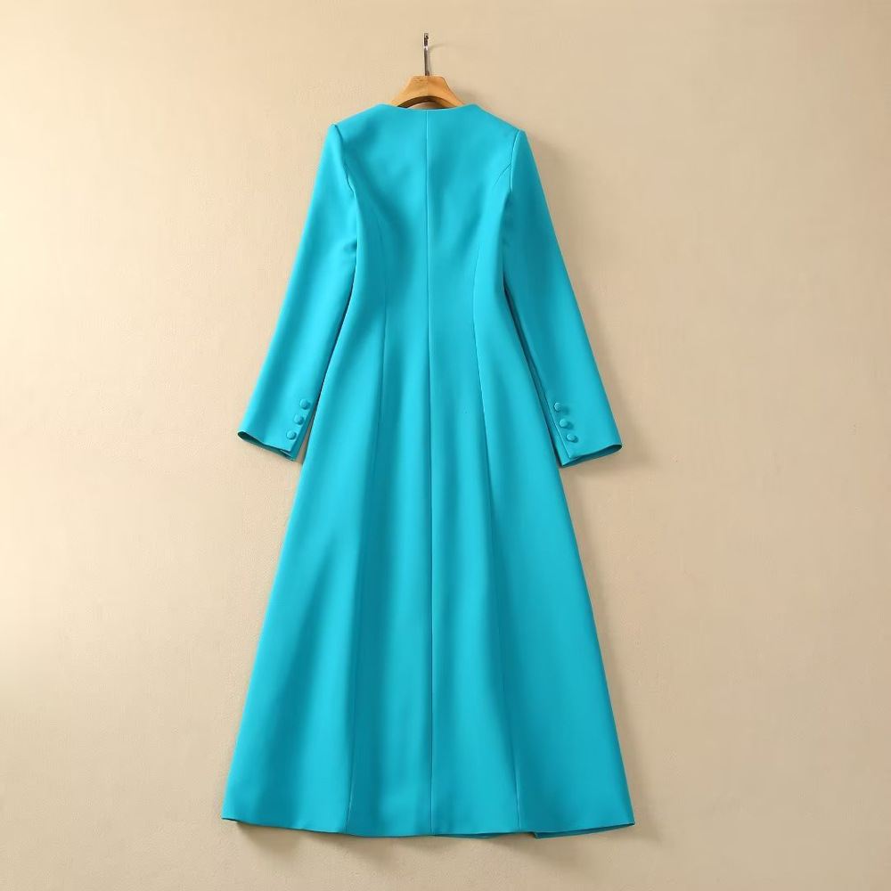 Autumn temperament long sleeve long dress for women