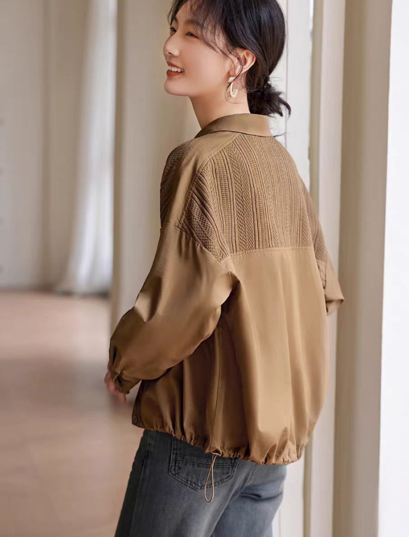 Knitted commuting autumn shirt thin Casual tops for women