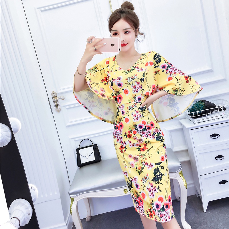 Summer V-neck long formal dress temperament fashion dress