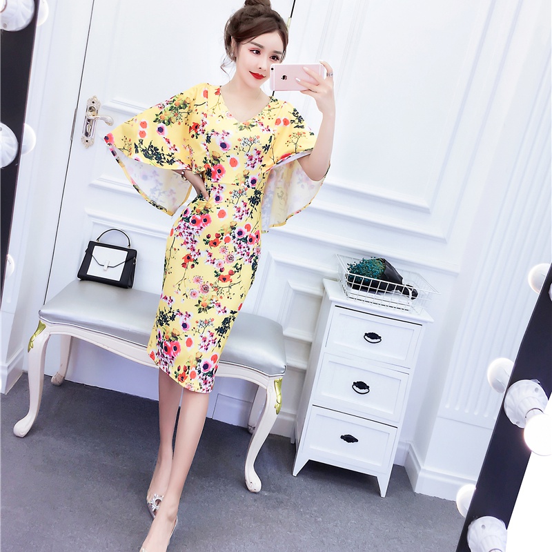 Summer V-neck long formal dress temperament fashion dress