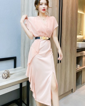 Fashion irregular dress elegant long dress for women