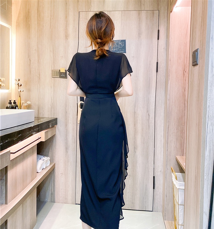 Fashion irregular dress elegant long dress for women