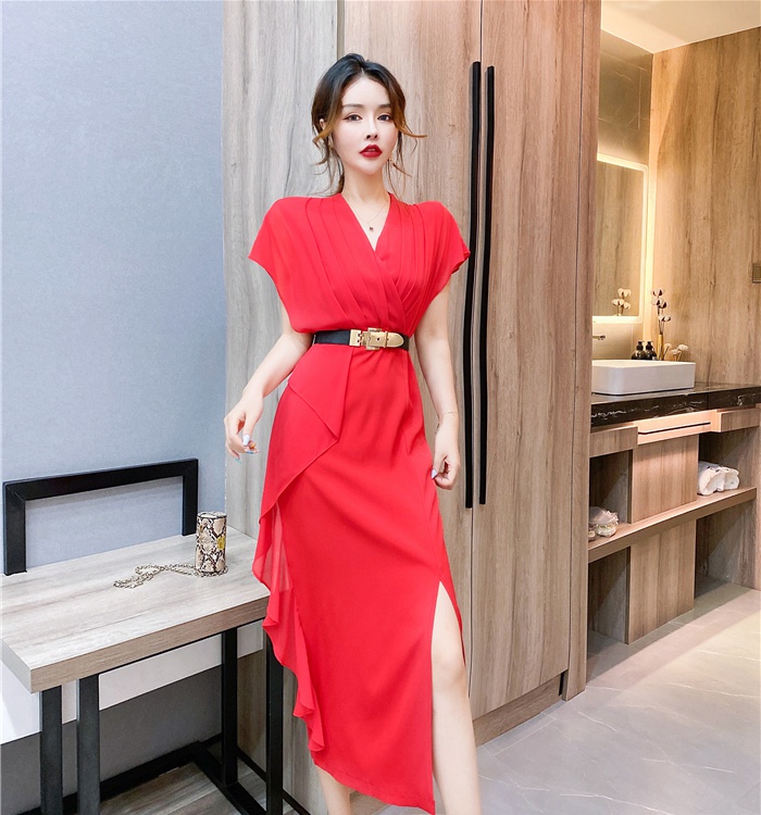 Fashion irregular dress elegant long dress for women