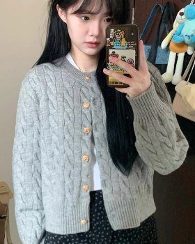 College style autumn Korean style tops all-match gray sweater