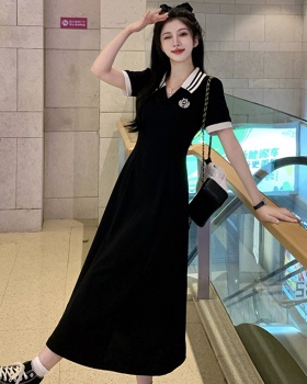 Long large yard college style summer dress for women