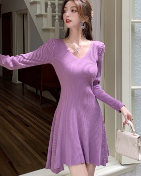 Autumn and winter sweater dress for women