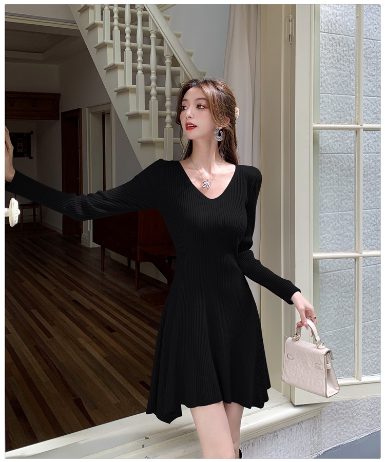 Autumn and winter sweater dress for women