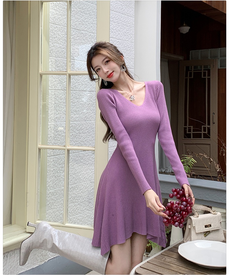 Autumn and winter sweater dress for women