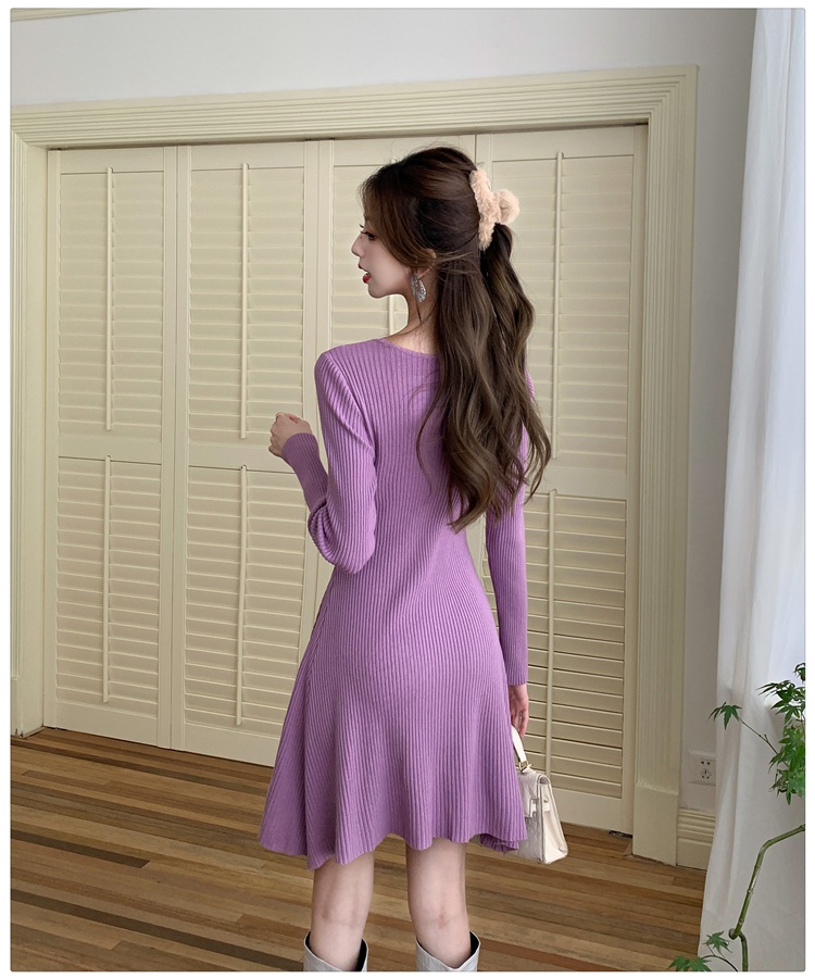 Autumn and winter sweater dress for women