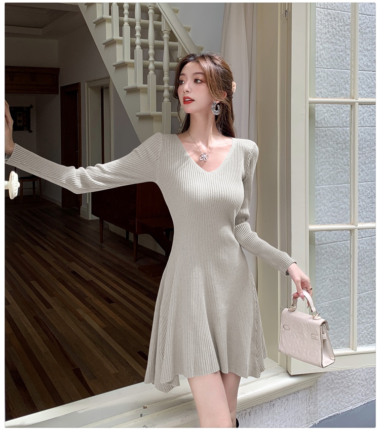 Autumn and winter sweater dress for women